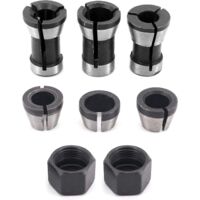 Tête de mandrin de perceuse, mandrin de perceuse, adaptateur convertisseur 6 mm / 6,35 mm / 8 mm, 6 pièces