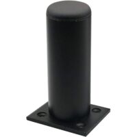 Pieds de table en alliage d'aluminium, pieds de meubles réglables en métal pour plan de travail, petit déjeuner, bar, bureau, armoire d'angle (Noir 1 Pièce, taille : 6 cm)