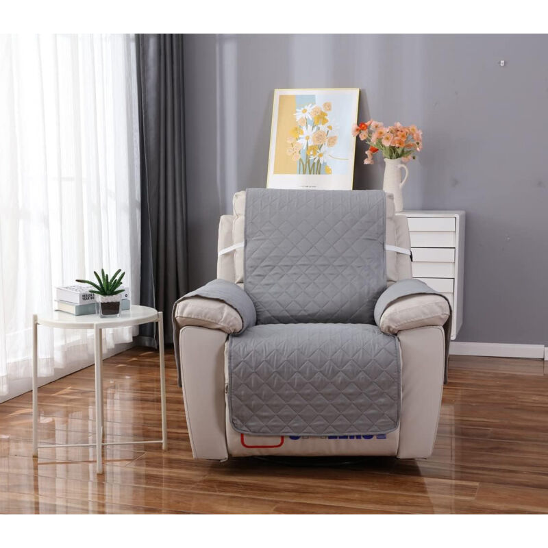 Housse D'Oreiller Pour Chaise Gamer - Protection Accoudoir Gris Clair - Lavable Et Anti-Taches