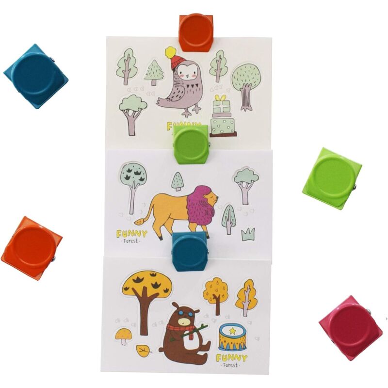 Clips Magnétiques, 24 Pièces Clips Métalliques Magnétiques, Aimant De Refrigerateur Refrigerateur Tableau Blanc Mur Refrigerateur Memo Magnetique Note Clips Aimants Clip En Metal