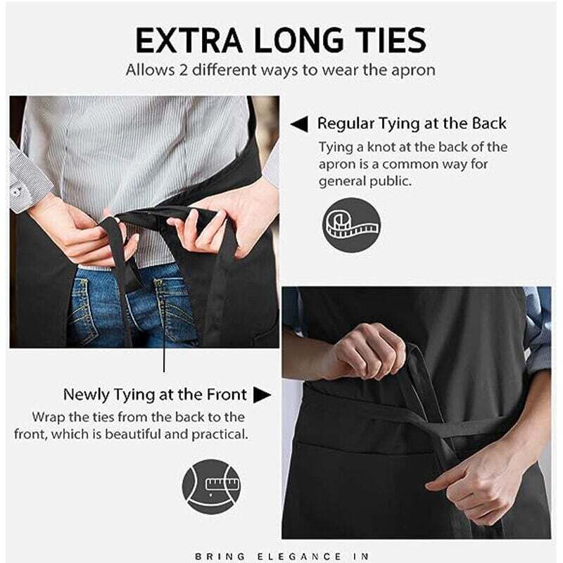 AOROPS Tablier De Cuisine Toque De Chef, Tablier Blanc Réglable Et Chapeau, Tabliers Cuisine Homme Avec Deux Poches Pour Homme Femme BBQ Restaurant Café Pâtisserie