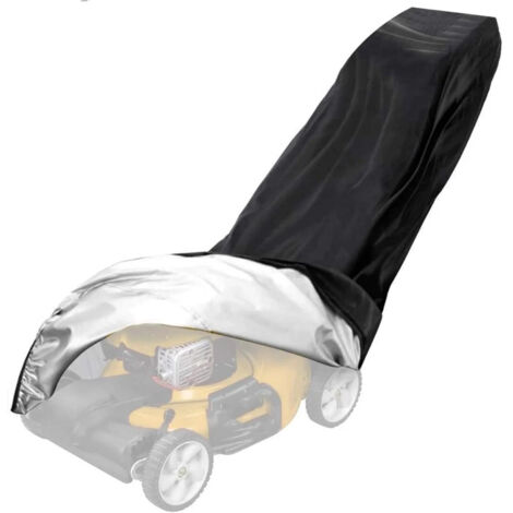 Housse de Tondeuse Gazon Imperméable, Bâche de Protection pour Tondeuse à Gazon pour Rangement Extérieur, Oxford 420D Housse de Tracteur de Jardin avec Cordon de Serrage, Noir (1/5)