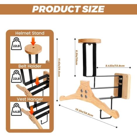 Porte Casque De Moto Mural Gilet Tactique Police Support Mural