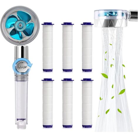 Coavas – Pommeau de douche anti calcaire – Économie d'eau 20 à 50 % – Filtre à trois niveaux – Jet entrelacé – Installation facile sans outils