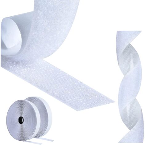 Bande auto-agrippante 25m x 20mm – Résistante aux intempéries – Adhésion forte pour surfaces lisses – Idéale pour bricolage et décoration – Devenirriche