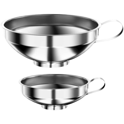 2 Pièces Entonnoirs à Large Ouverture Entonnoir à Confiture Entonnoirs à Confitures En Acier Inoxydable pour Liquides Huiles Poudres Haricots (1/5)