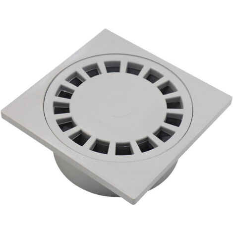 Siphon de cour 150x150mm sortie intégrée Ø40/50/63 gris - Gris - PVC