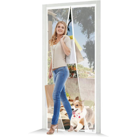Coavas – Moustiquaire porte fenêtre magnétique 90x210 cm – Fil de nylon résistant aux déchirures – Fermeture automatique par grands aimants – Installation facile (1/5)