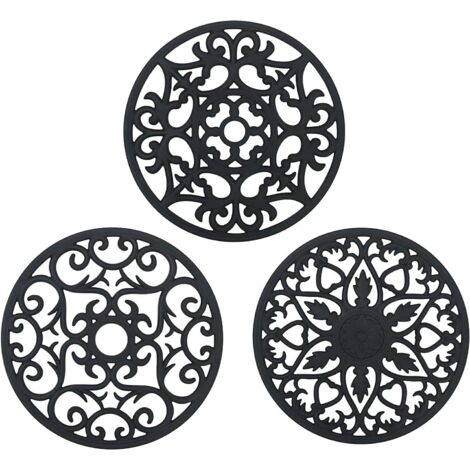 Dessous de Plat Silicone, 3PCS Anti-dérapant Anti-Chaleur 250 °C Multifonction Repose-cuillère Dessous de Verre de Cuisine Tapis de Table pour Cuisine et Salle à Manger (1/5)