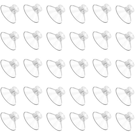 Houhence – Lot de 30 ventouses en PVC transparent 40mm – Fixation avec filetage et écrous moletés – Pour fenêtres, miroirs et surfaces lisses - 30PCS