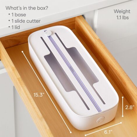 Distributeur de film étirable et coupe-papier en plastique rechargeable