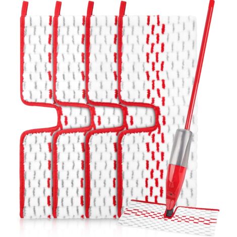 Houhence – Lot de 4 recharges microfibre pour serpillère Vileda 1-2 Spraymax – Lavables et réutilisables – Nettoyage en profondeur tous types de sols (1/5)