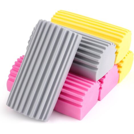 Houhence – Lot de 6 éponges de nettoyage PVA – Réutilisables et lavables – Nettoyage double face pour surfaces délicates et poussières – Pour verre et métal
