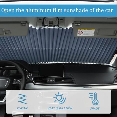 Pare-Soleil De Voiture Rétractable Automatique – Installation Invisible, UPF50+ – Pour Tout Pare-Brise – Réglable En Largeur
