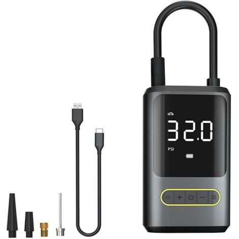 Compresseur d'air de voiture Mini Portable Digital Electric Gonfleur Pompe Gonflable pour Auto Moto Vélo Pneus 80W (1/5)