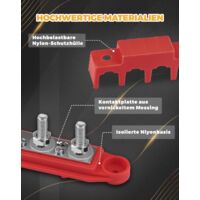 Bloc Distribution Alimentation 12V 2 Voies - 40x46mm Pour Voiture, Bateau, Camping-Car