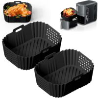 Moule Air Fryer, 2PCS Accessoire Air Fryer pour Ninja Double Stack SL400EU 9.5L, Moule Silicone Air Fryer pour Ninja SL400EU, Air Fryer Accessoires pour Ninja Air Fryer AF300EU AF400EU