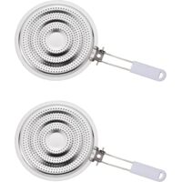 Diffuseur De Chaleur Pour Plaques De Cuisson - 21 Cm Avec Poignée En Bois - Évite La Surchauffe