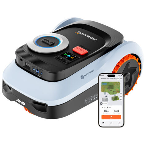 Segway Navimow i220 LiDAR Pro Robot tondeuse sans fil périphérique 2000m², LiDAR+Vision+NRTK, AWD pente 55 %, cartographie auto