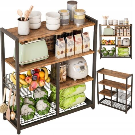 Mobile da cucina marrone da 80x35x95 cm, compatto e funzionale. (1/5)