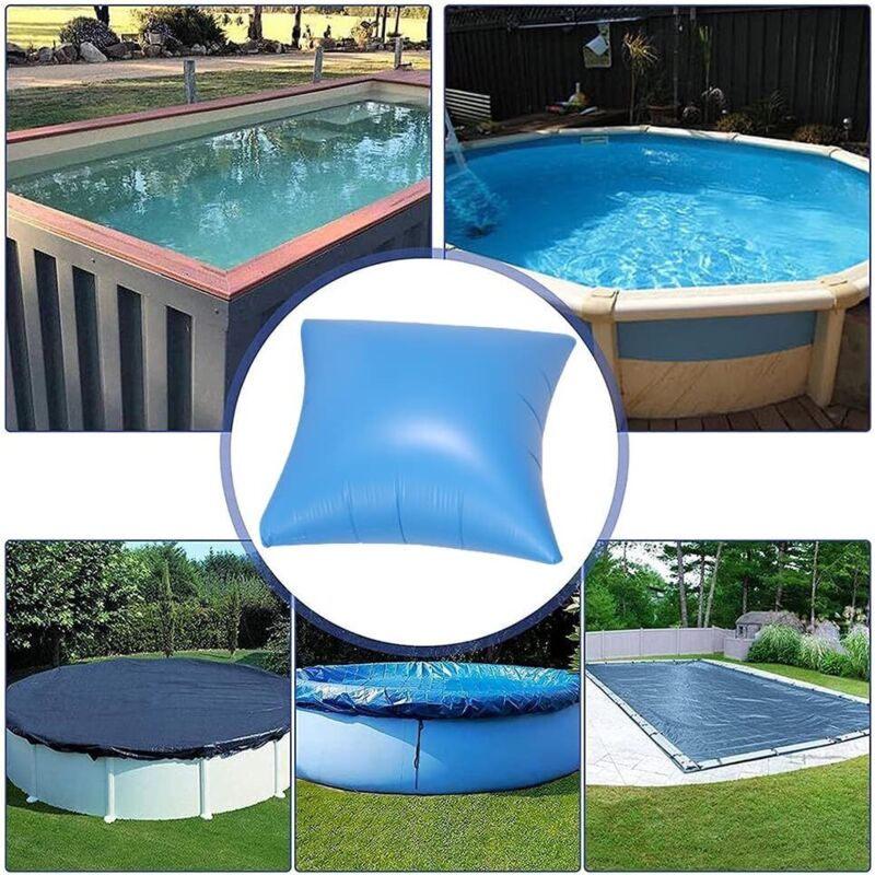 AMSNINK Coussin Piscine Hiver Rond 120x120 Cm - Protection Gel Et Neige PVC Résistant