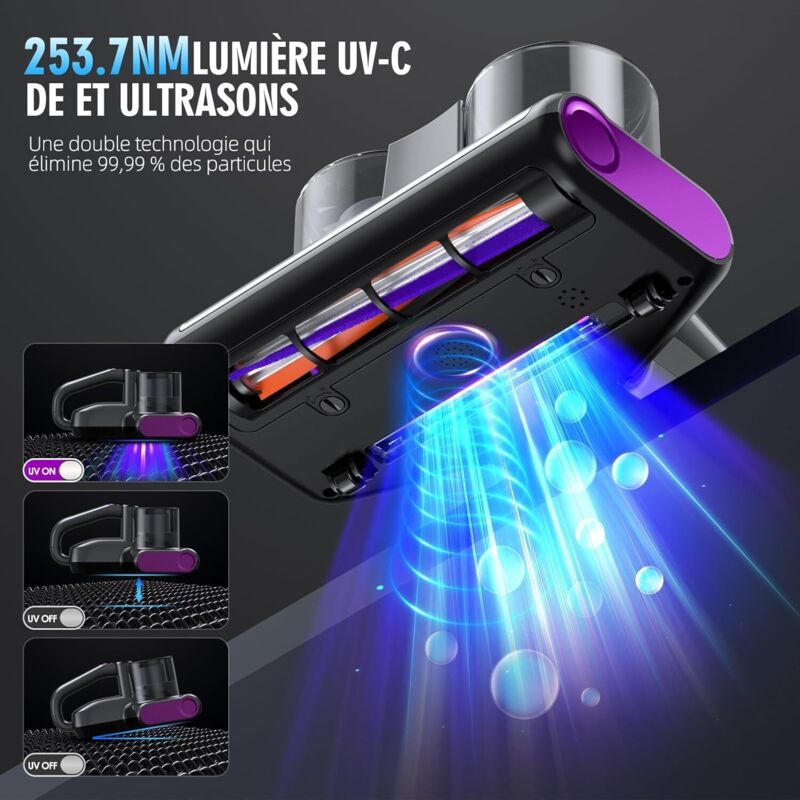 Aspirateur Anti Acariens Aspirateur Matelas Avec Lumière UV-C De 253 16kpa Aspiration Filtre Hepa Chauffage Fonction 40000 Rpmmin Rotation Aspirateur De Lit Elimine Des Allergenes 600w 90773767 Aspirateur Anti Acariens Aspirateur Matelas Avec Lumière UV-C De 253 16kpa Aspiration Filtre Hepa Chauffage Fonction 40000 Rpmmin Rotation Aspirateur De Lit Elimine Des Allergenes 600w 90773767
