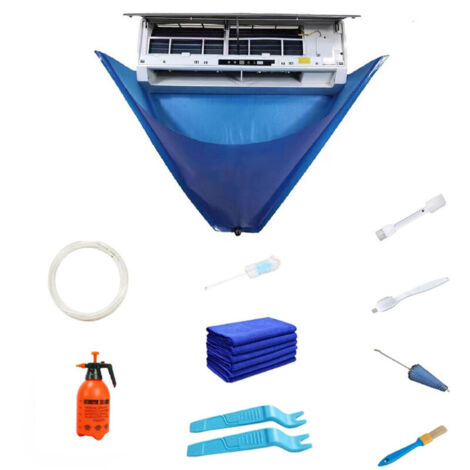CHOYCLIT Lavage pour climatiseur - Kit Nettoyage Mural qualité supérieure - Sac Service pour climatisation avec Tuyau d'eau pour Mini-unités AC divisées