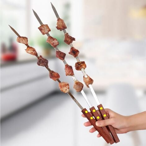 Lot De 5 Brochettes Télescopiques à Rôtir à La Guimauve Avec Poignée En