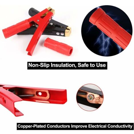 4 Pinces De Batterie Cuivre Pur – 1000A – Pour Câble 5AWG – Lourdes