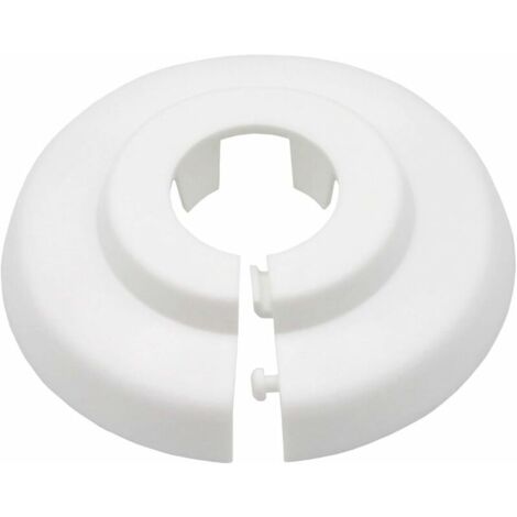 Lot de 10 rosaces simples pour tubes de radiateur Ø 12mm – Couvercle en polypropylène blanc – Installation clic facile – Finition soignée