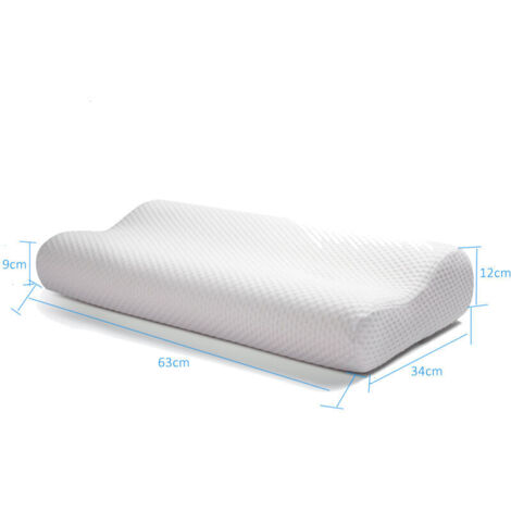 Oreiller Ergonomique Mémoire De Forme - Soutien Cervical, 50x30cm, Gris, Lavable - 14