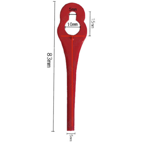 CHOYCLIT Lot de 100 Lames en Plastique de Rechange pour Coupe Bordure Florabest LIDL FRTA 20 A1, FAT 18B3, FRT18A. (1/3)