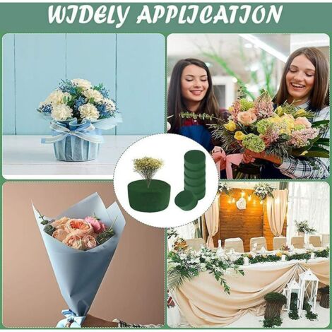 Lot De 8 Demi-boules En Mousse Florale Sèche Verte - 14 Cm De Diamètre - Pour Arrangements Artificiels Demi-boule Mousse Arrangement Floral
