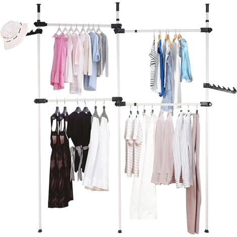Armoire-penderie Portable Autoportante - 155 Cm, 5 étagères, Housse Anti-poussière, Pour Chambre Ou Dortoir