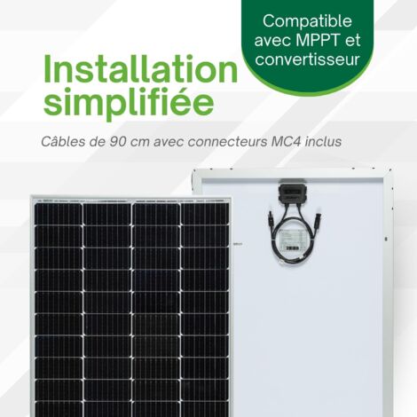 Panneau Solaire 200W 12V Monocristallin - Kit Photovoltaïque Haute Efficacité Pour Camping-car Et Maison