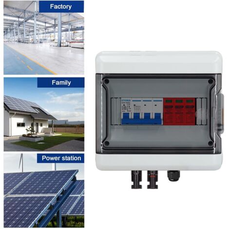 JTLB Boîtier Combiné Solaire PV Avec Protection Foudre - Disjoncteur 40A - Interrupteur Photovoltaïque IP65