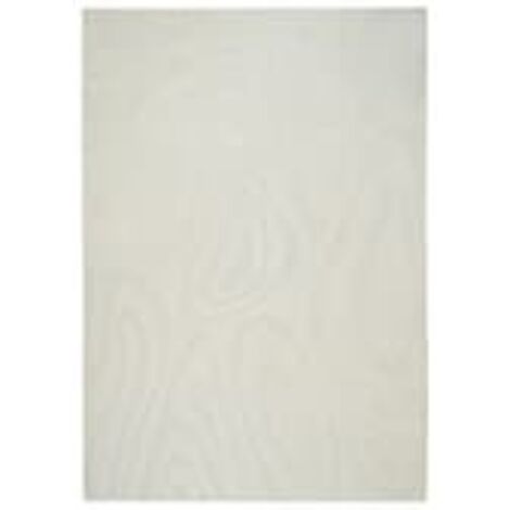 Tapis en lin doux lavable Fuzzy Meia Blanc cassé (1/5)