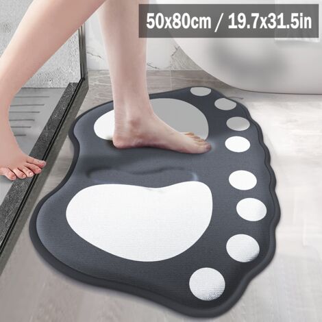 Paillasson Salle de Bain Motif Pattes Animaux Antidérapant 50x80 cm Tapis Absorbant Lavable Décoration Moderne Pour Salon Chambre (1/4)