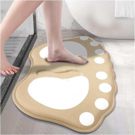 Tapis de Bain Antidérapant Motif Griffes de Chat 50x80 cm Super Absorbant Doux Lavable Machine Décoration Maison Contemporaine (1/4)