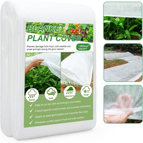 Protection Gel Plantes Filet Anti-Grêle Réutilisable 3x15m Couverture Horticole Potager Fleurs Fruits Legumes Protection UV-Blanc