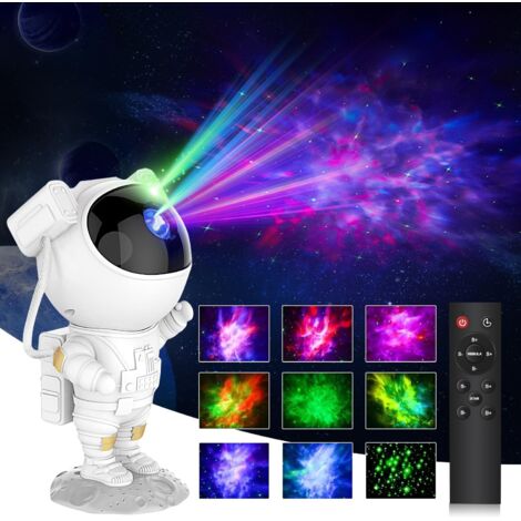 Astronautes Projecteur LED Motif galaxie Ciel étoilé Veilleuse，Projecteur Ciel Etoile avec télécommande Galaxy Projector Plafond,pour Décoration des Chambres,Cadeaux Enfants,et Adultes [Classe énergét