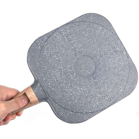 Poêle d’oeufs frits de 4 tasses avec brosse pour l’huile, poêle à crêpes pochée anti-adhésive pour Burger, omelette, Camping extérieur, 13,5 x 7 pouces (1/5)