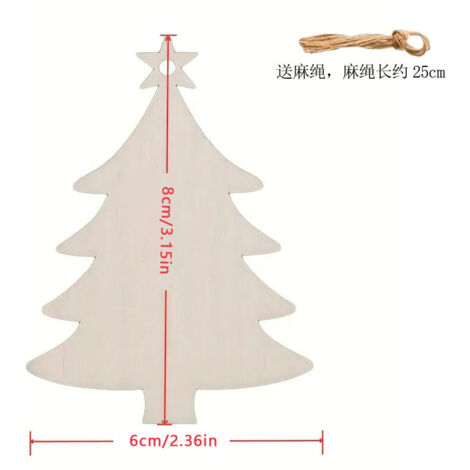 Kits de décoration de sapin de Noël en bois