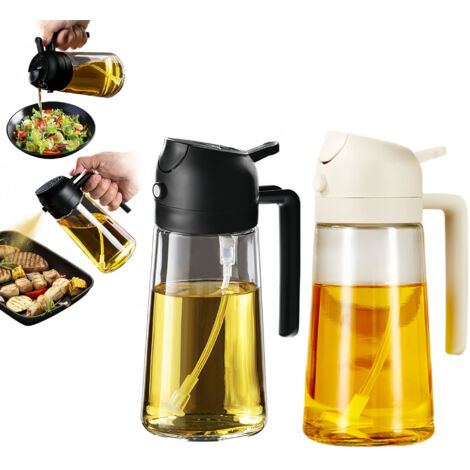 Enowelir Spray Huile Cuisine 470ml – Vaporisateur Huile Air Fryer 2-en-1 pour Cuisson, Salades, Vinaigre et Accessoire Cuisine (1/4)