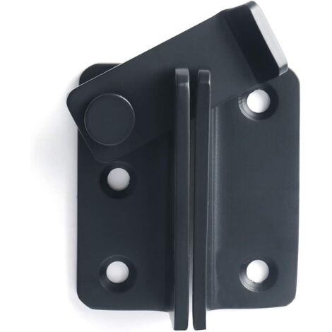 Enowelir Sliding Door Lock Shutter Latch Gate Bolt with Screws for Door, Window, Cupboard and Garden, Matt Black Finish in Stainless Steel (1/4)