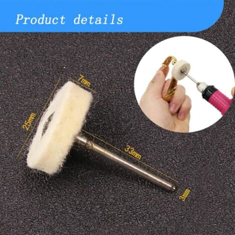 Lot De 3 Tampons De Polissage En Feutre De Laine – Diamètre 125mm (5 Pouces), Pour Meuleuse D'angle