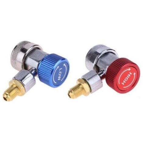 Connecteurs rapides pour climatisation de voiture R134A, 2 pièces, systèmes de climatisation haute et basse pression (1/4)