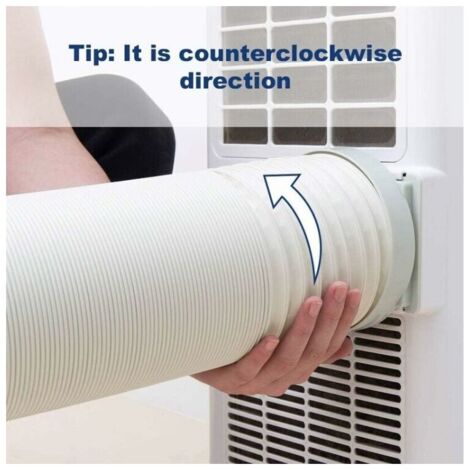 Tuyau d'échappement universel pour climatiseur - Tuyau d'évacuation flexible avec filetage dans le sens contraire des aiguilles d'une montre pour climatiseur portable - 130 mm x 2 m