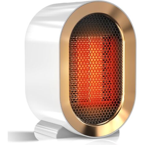 Radiateur d'appoint, radiateurs portables pour l'intérieur du bureau, mini radiateur de bureau écoénergétique, protection contre la surchauffe et le basculement, petit radiateur adapté à la chambre, à (1/4)