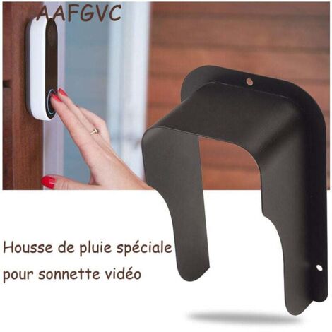 Enowelir Protection et fixtion pour interphone, Couvercle MéTallique éTanche Versailles pour CaméRa VidéO,ProtèGe L'Appareil du Soleil Et des Gouttes De Pluie, Convient à Tous Les Types,AAFGVC (1/4)